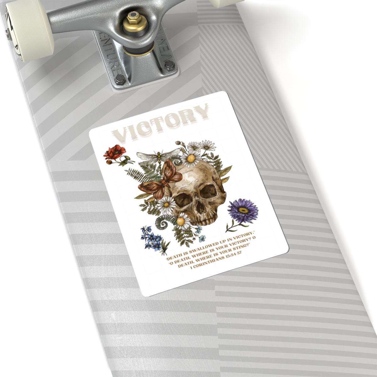Victory Skull Sticker - 1 Cor. 15: 54-55