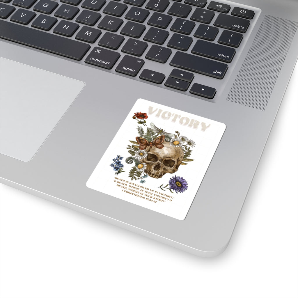 Victory Skull Sticker - 1 Cor. 15: 54-55