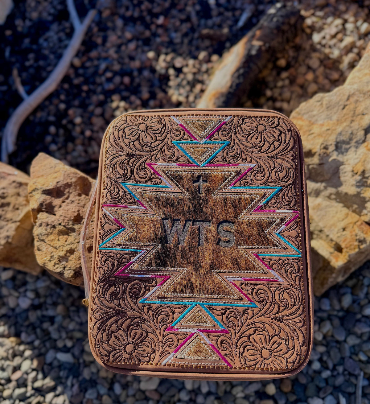 Branded Bible Case - Brown Aztec