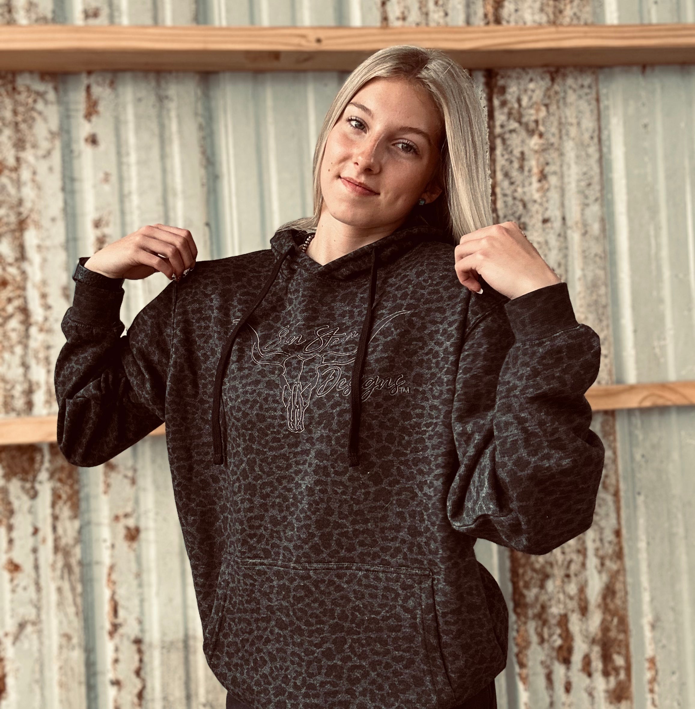 SSD Brand Black Leopard Hoodie