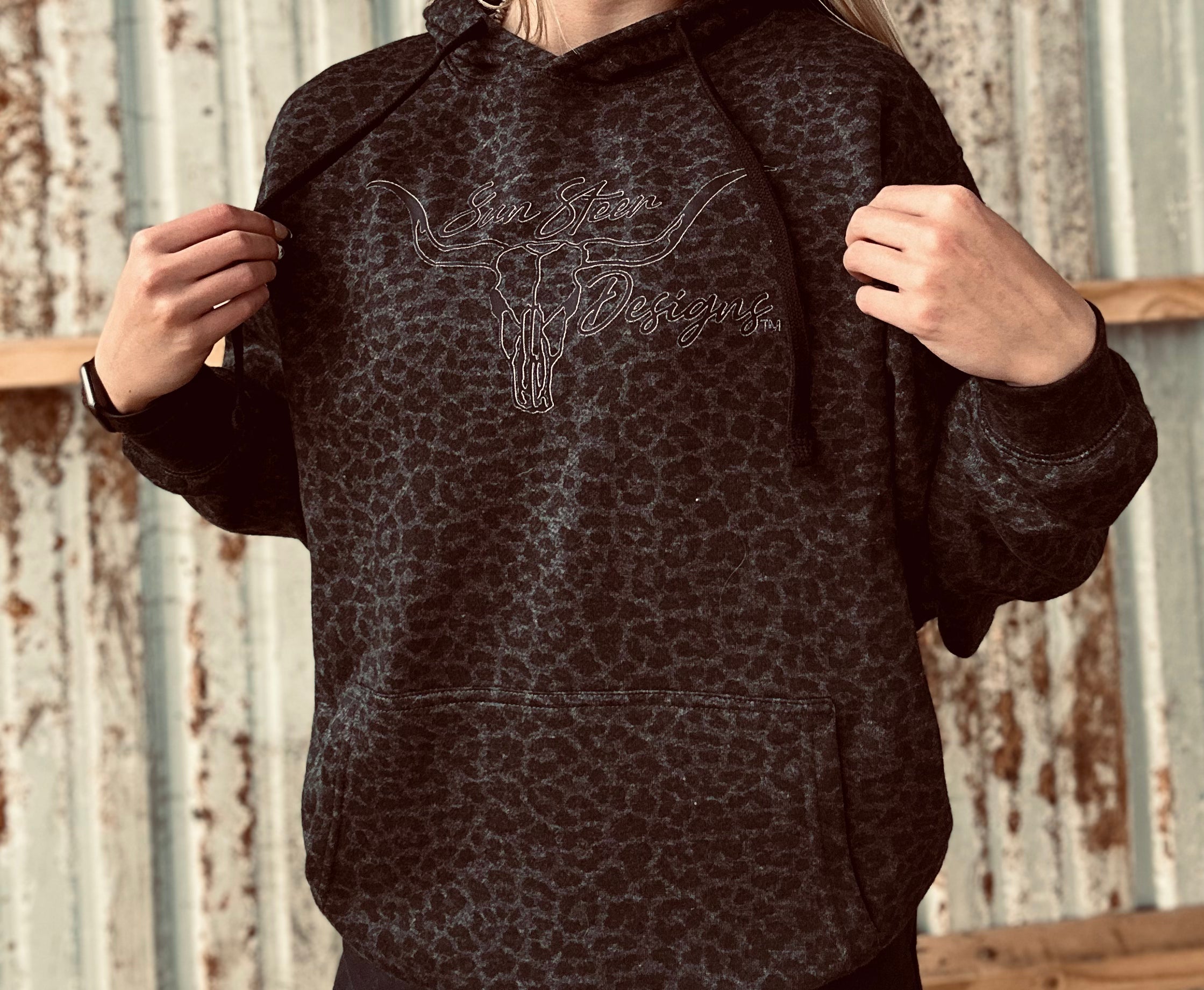 SSD Brand Black Leopard Hoodie