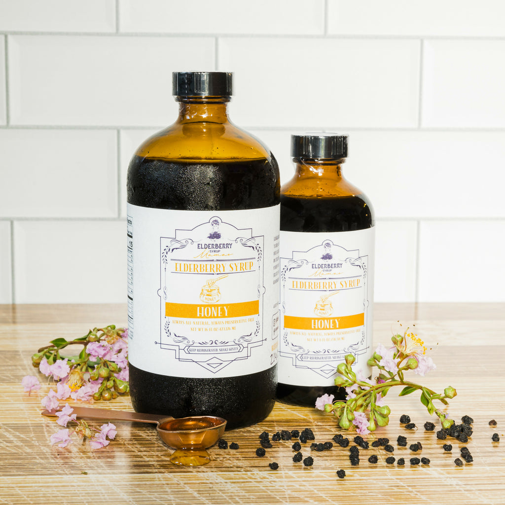 Elderberry Syrup with Local Honey